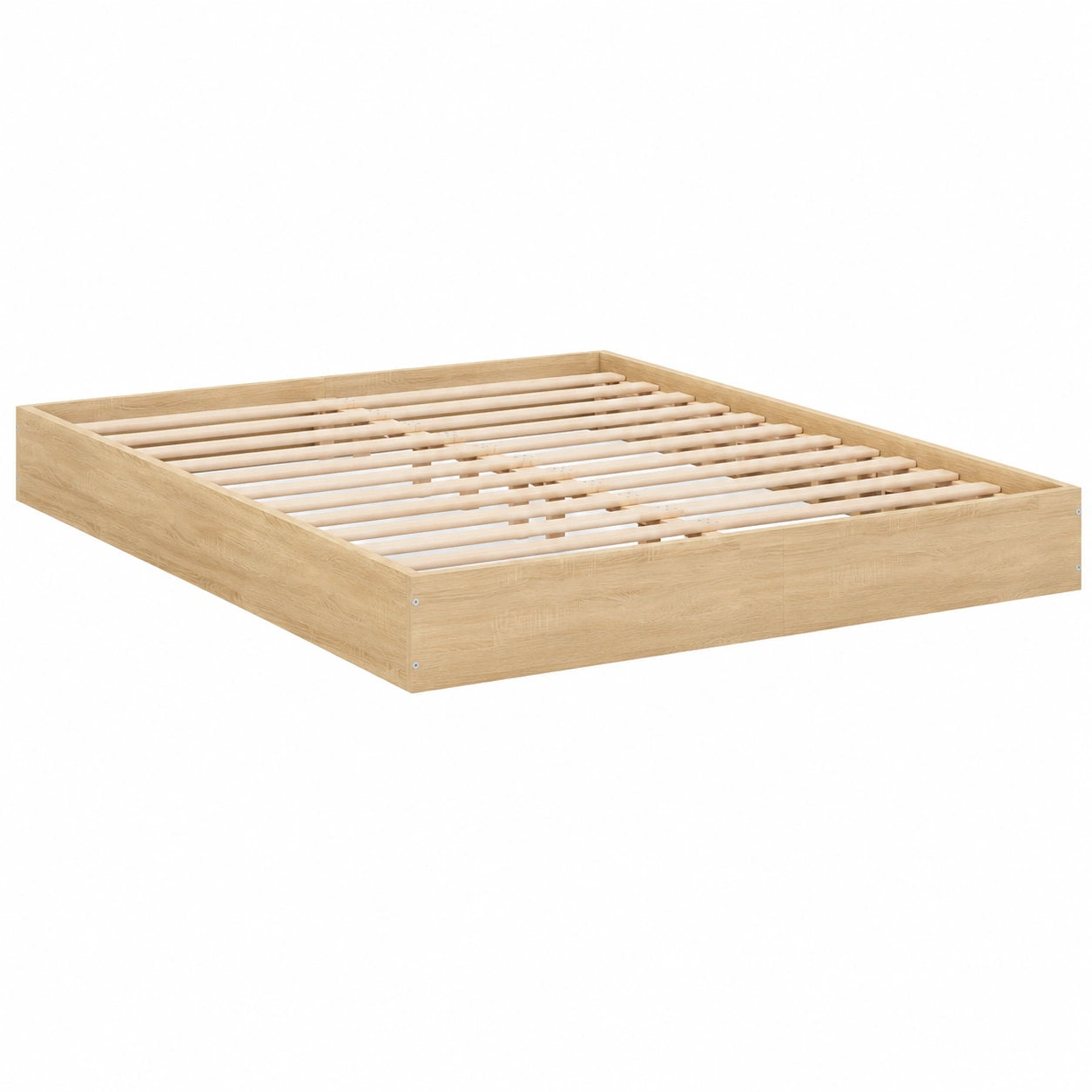 Cama Doble de Madera Compuesta Roble Sonoma 140x200 cm para Dormitorio