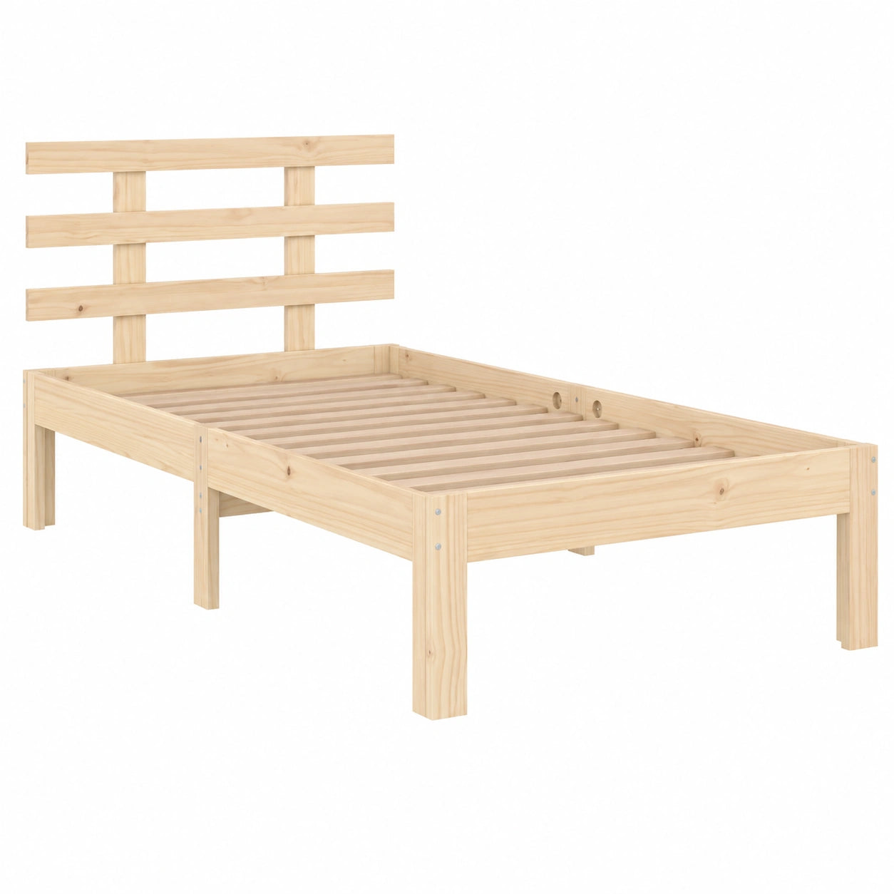 Cama Individual de Madera Maciza 100x200 cm para Dormitorio
