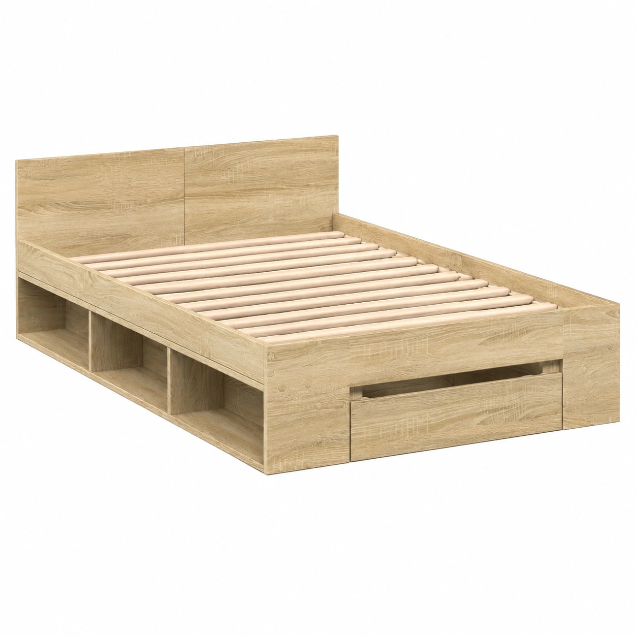 Cama Individual de Madera con Cajón 90x190 cm Roble Sonoma