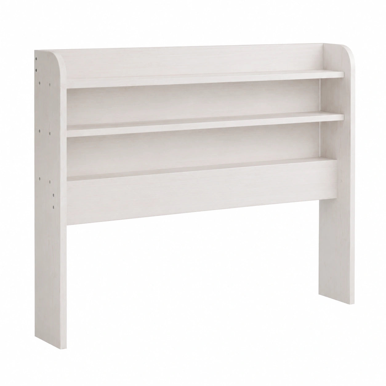 Cabecero de Cama de Madera de Pino con Estantes, Blanco, 90 cm