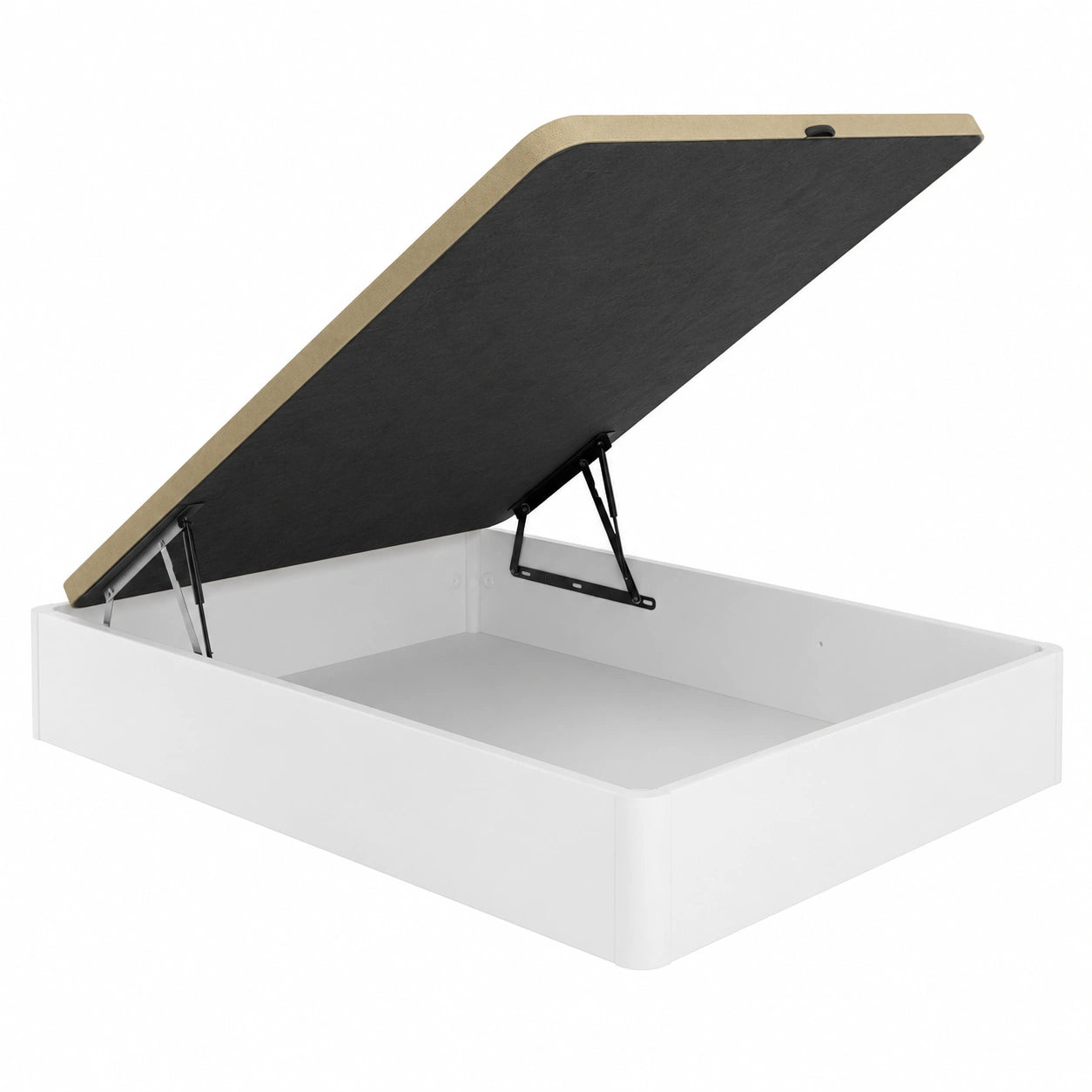 Canapé Abatible de Madera Reforzada con Gran Capacidad 90x190 cm, Blanco