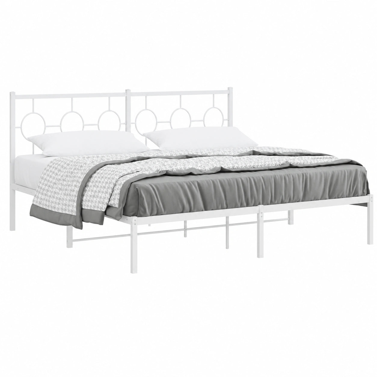 Cabecero de Cama de Metal Blanco 183x213 cm - Diseño Moderno para Dormitorio