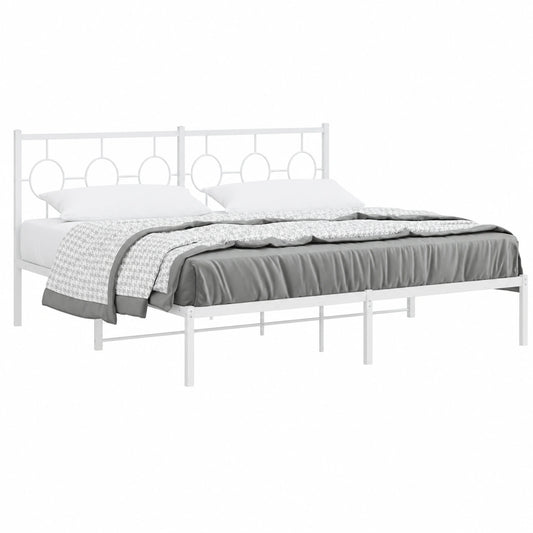 Cabecero de Cama de Metal Blanco 183x213 cm - Diseño Moderno para Dormitorio