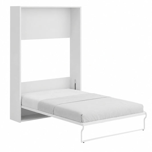 Cama Abatible Vertical Malina 140x200 cm en Blanco y Gris