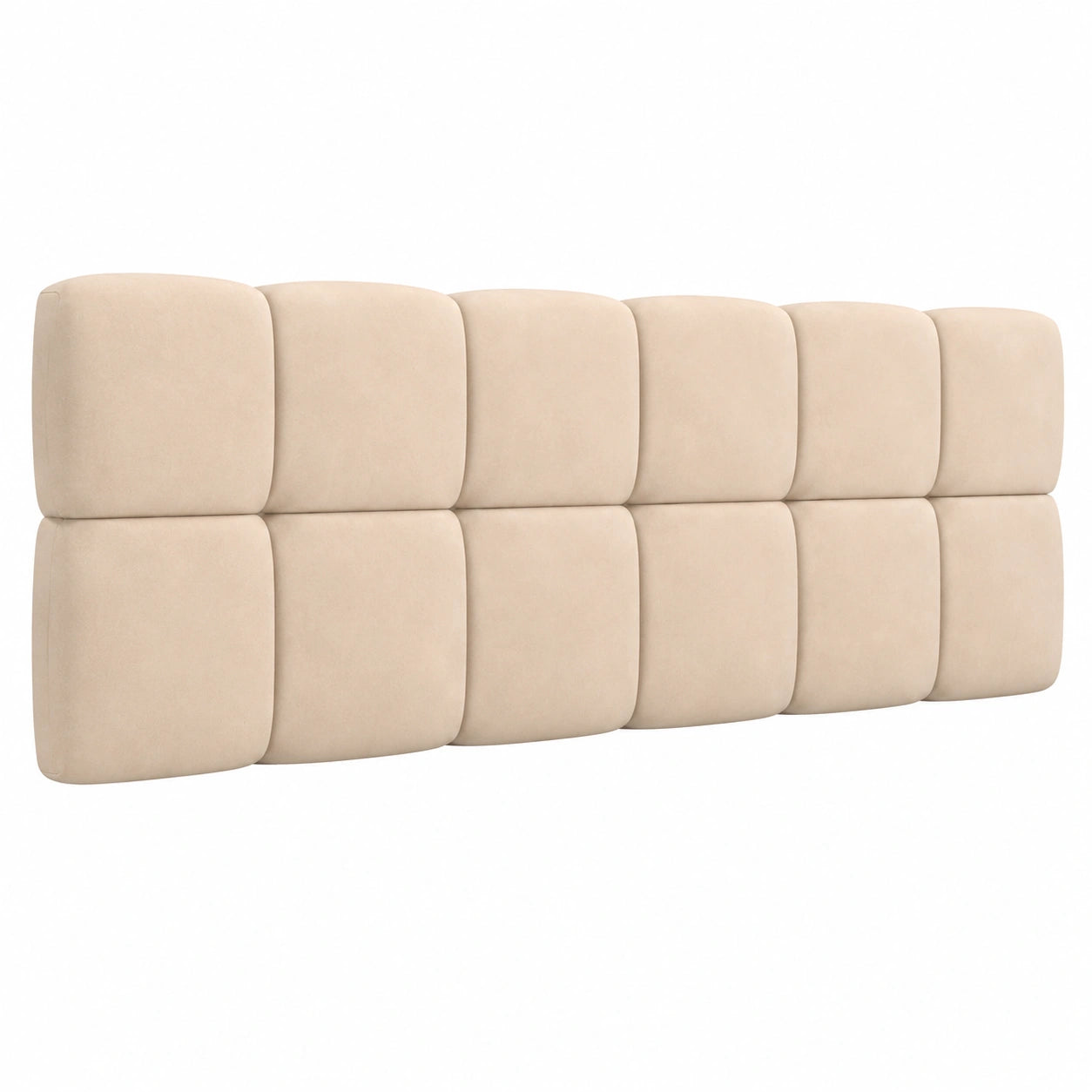 Cabecero de Cama Colgante de Terciopelo Beige 160 cm - Modelo Nube