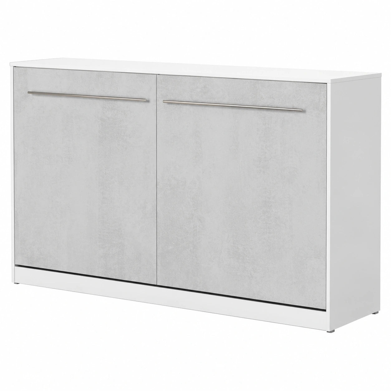 Cama Abatible SMARTBett 90x200cm Horizontal Blanco y Concreto
