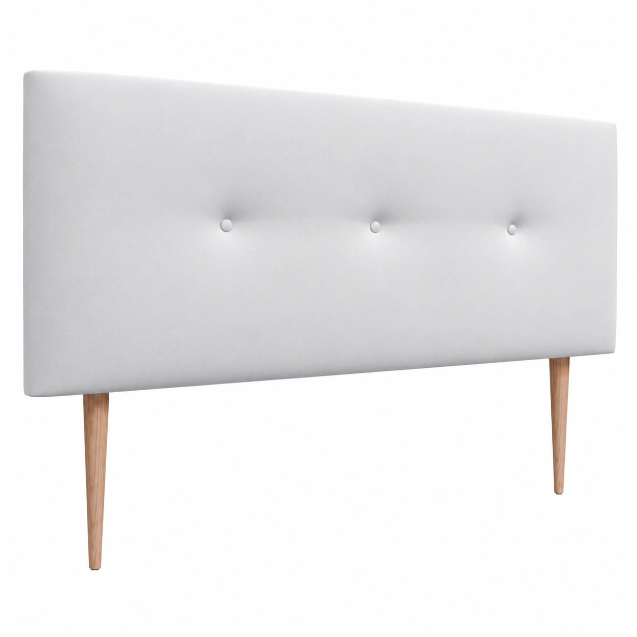 Cabecero Tapizado de Lujo Polipiel Blanco para Cama Moderna 135x105cm